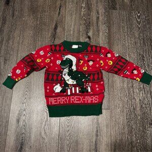 Toy Story Rex Ugly Christmas Sweater Size 18 M Toddler Baby Rex-Mas Holiday NWOT